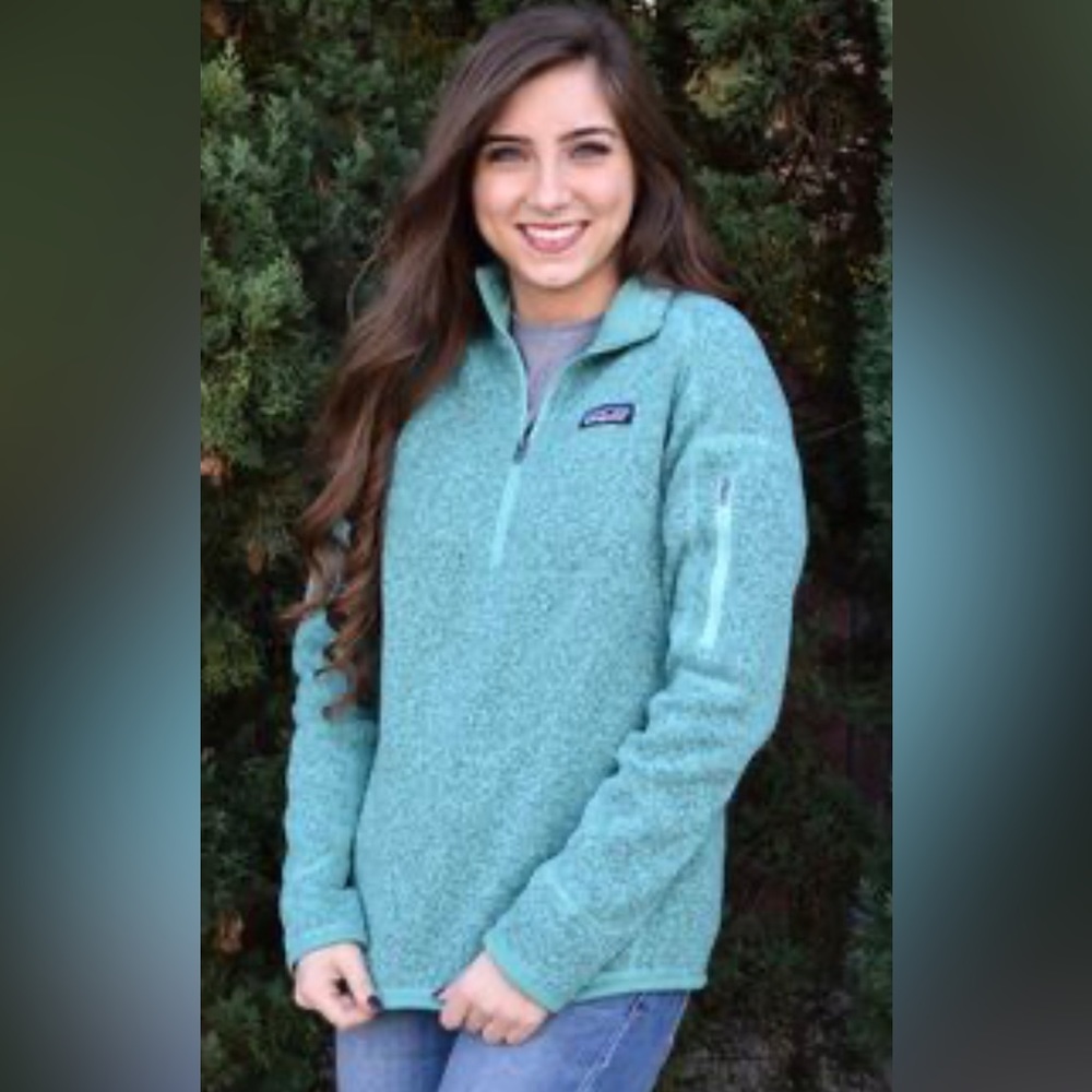 Women’s Patagonia W’s Better Sweater Quarter Zip - Size Small in Galah Green. - Picture 4 of 7